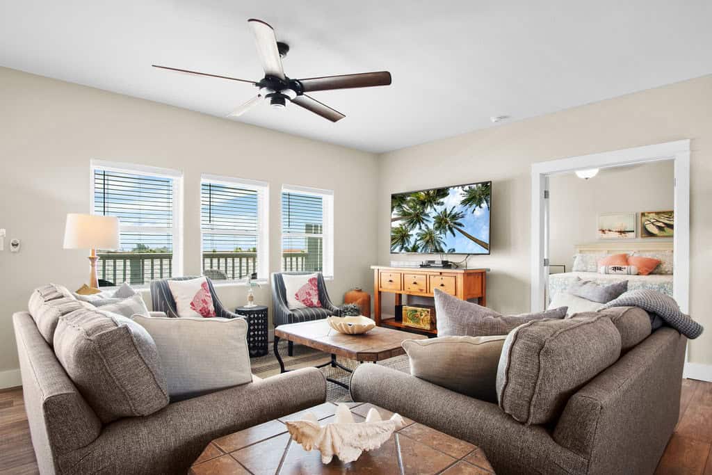 A rental unit living room